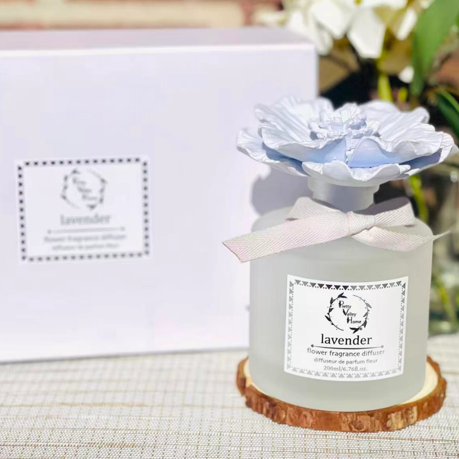 Pretty Valley Home - Venta al por mayor Difusores de palitos - Conjuntos de difusores para presentes flor de cerâmica(2025)15