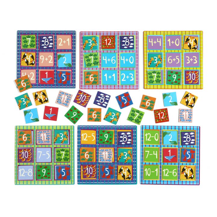 Just Imagine Toys – wholesale Brain game – Child – eeBoo Simple Maths Bingo1