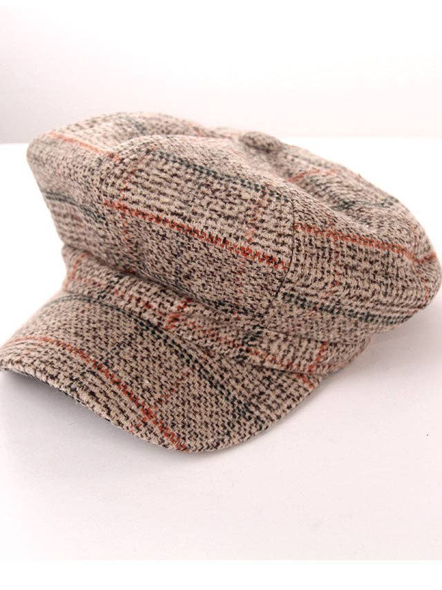 Ekartini – Großhandel Baskenmütze – Damen – Vintage-Karierter-Baskenmütze6