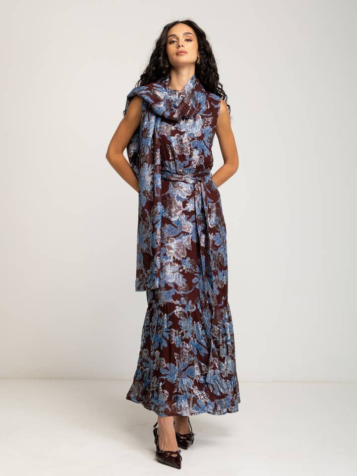 Nara shiny dress for wholesale by NIZA