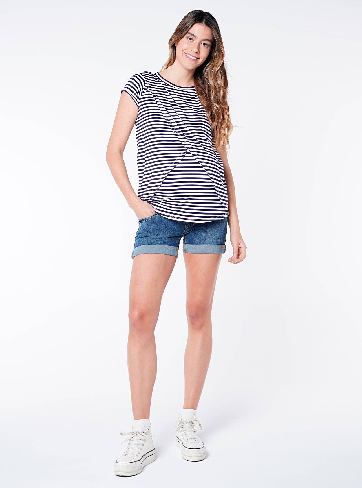 Ohma Barcelona - Vente Short – maternité - Short en jean de maternité3