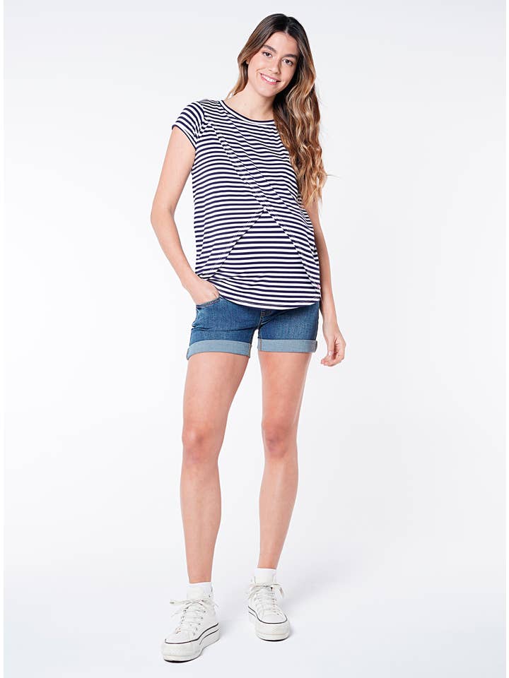 Ohma Barcelona - Vente Short – maternité - Short en jean de maternité3