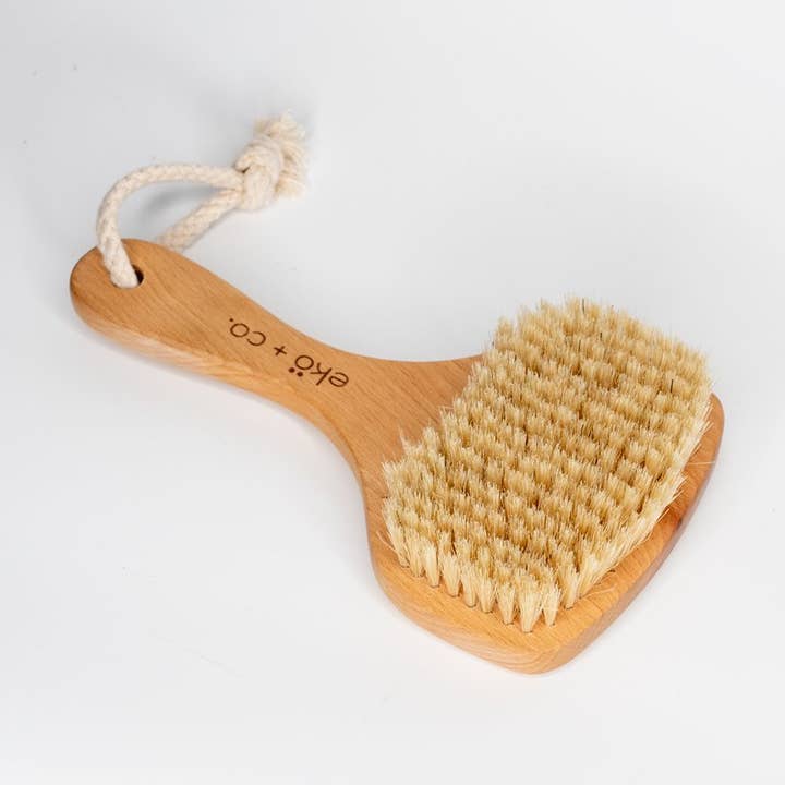 Escova seca para o corpo (formato de leque) com cerdas de pelo de javali por atacado de GreenWave