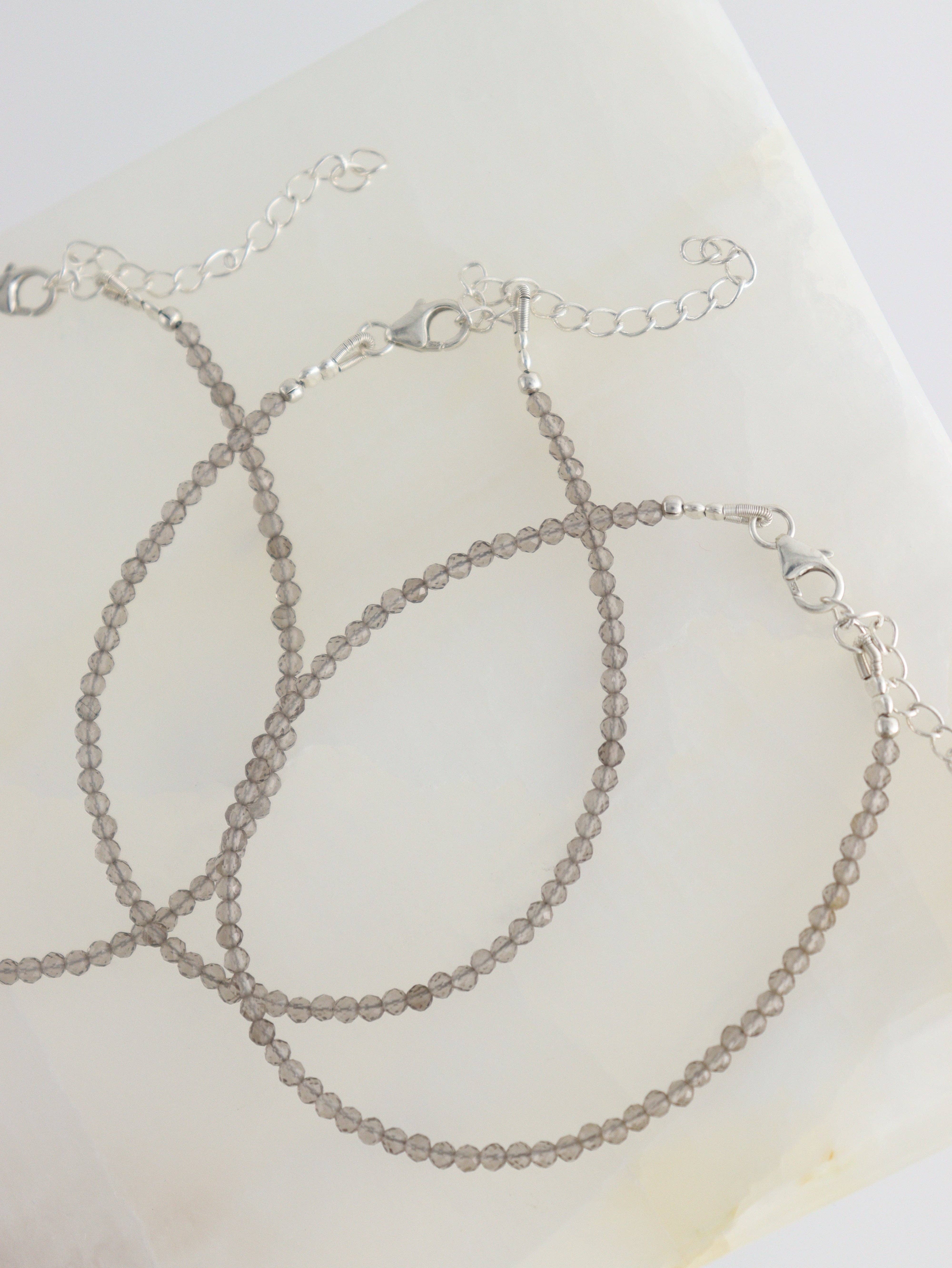Mi Esperanza Minerals - Wholesale Jewelry Set - Sterling Silver Smoky Quartz Adjustable Bracelets2