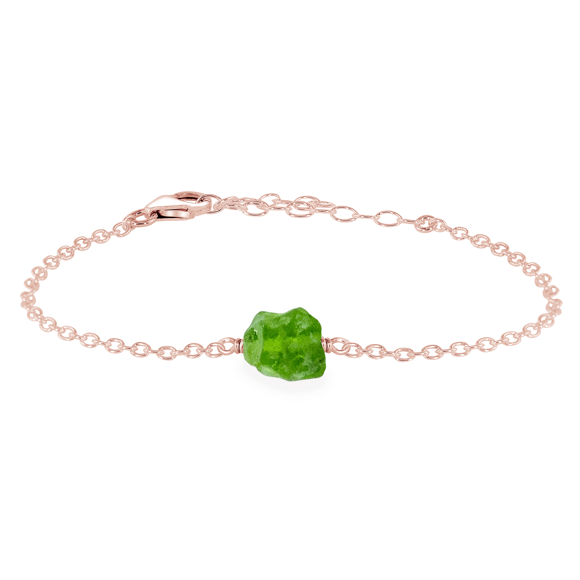 Luna Tide - Wholesale Charm/dangle bracelet - Raw Peridot Crystal Nugget Bracelet4