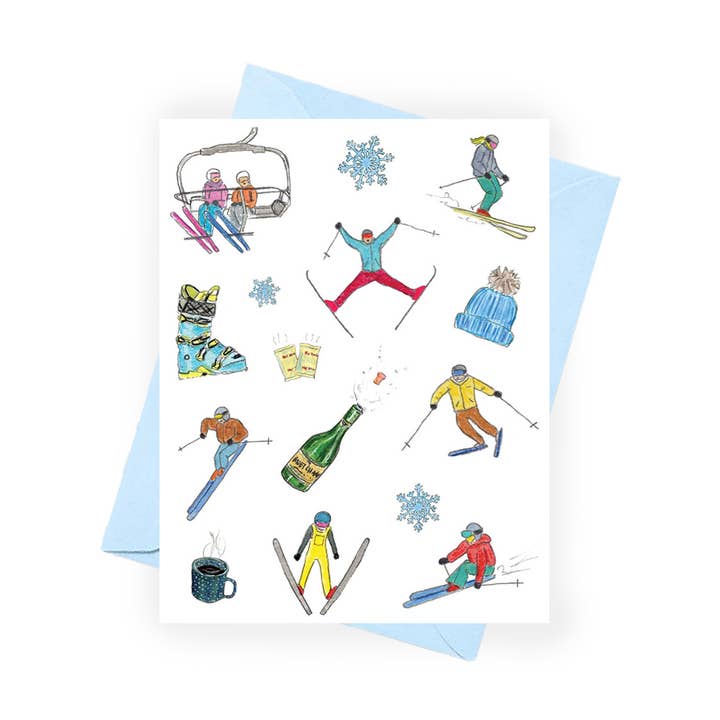 Carte Saison de ski pour la vente par Brittney Banks : Illustration + Paper Goods