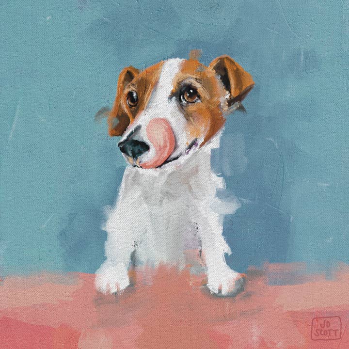 Elsie the Jack Russell Fine Art Print for wholesale by Jo Scott Art