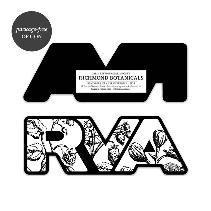 Knapping Press - Wholesale Magnet - RVA Botanicals Magnet | Car Decal & Refrigerator Magnet
