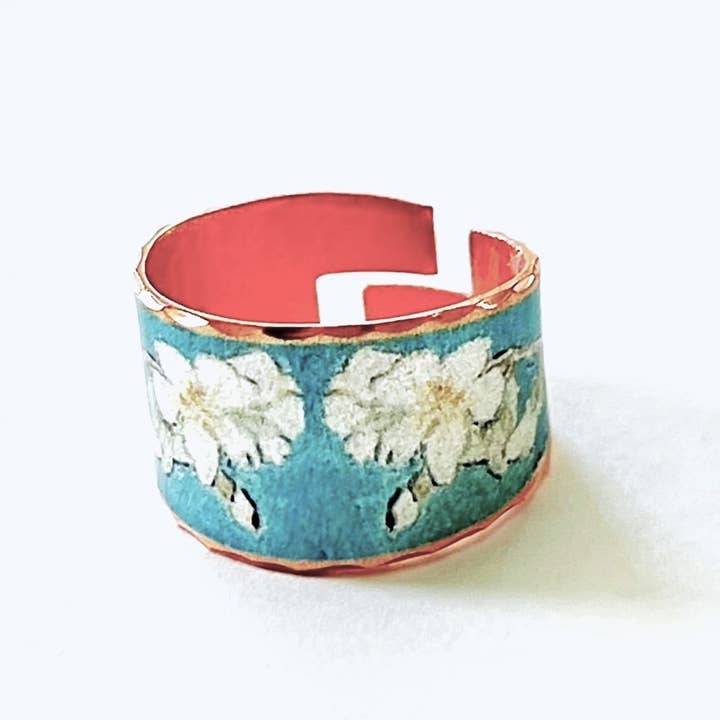 COPPER ARTS INC. - Wholesale Cocktail/Statement Ring - RVG 03 Van Gogh Almond Blossom Ring0