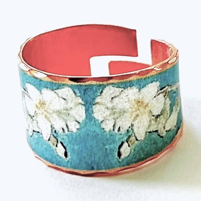 COPPER ARTS INC. - Wholesale Cocktail/Statement Ring - RC VG 03 Van Gogh Almond Blossom Ring