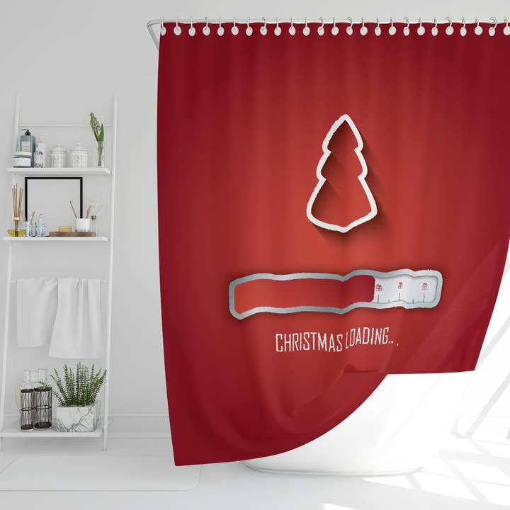 Weihnachten lädt (Duschvorhang) für den Großhandel von Benjamin Tate Design