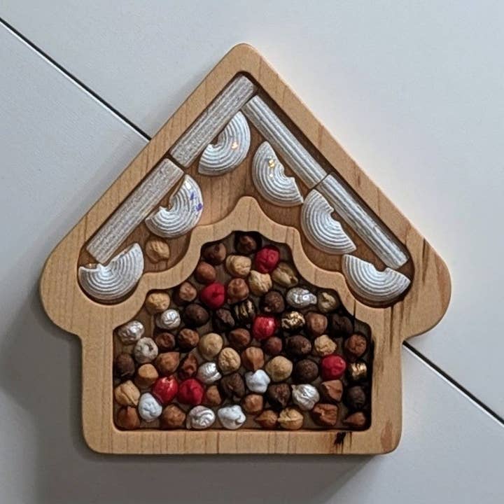 Mini Gingerbread House A Sensory Play Tray for wholesale by Carved Together Co