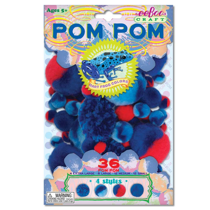 eeBoo - Wholesale Craft Supplies - Dart Frog Pom Pom