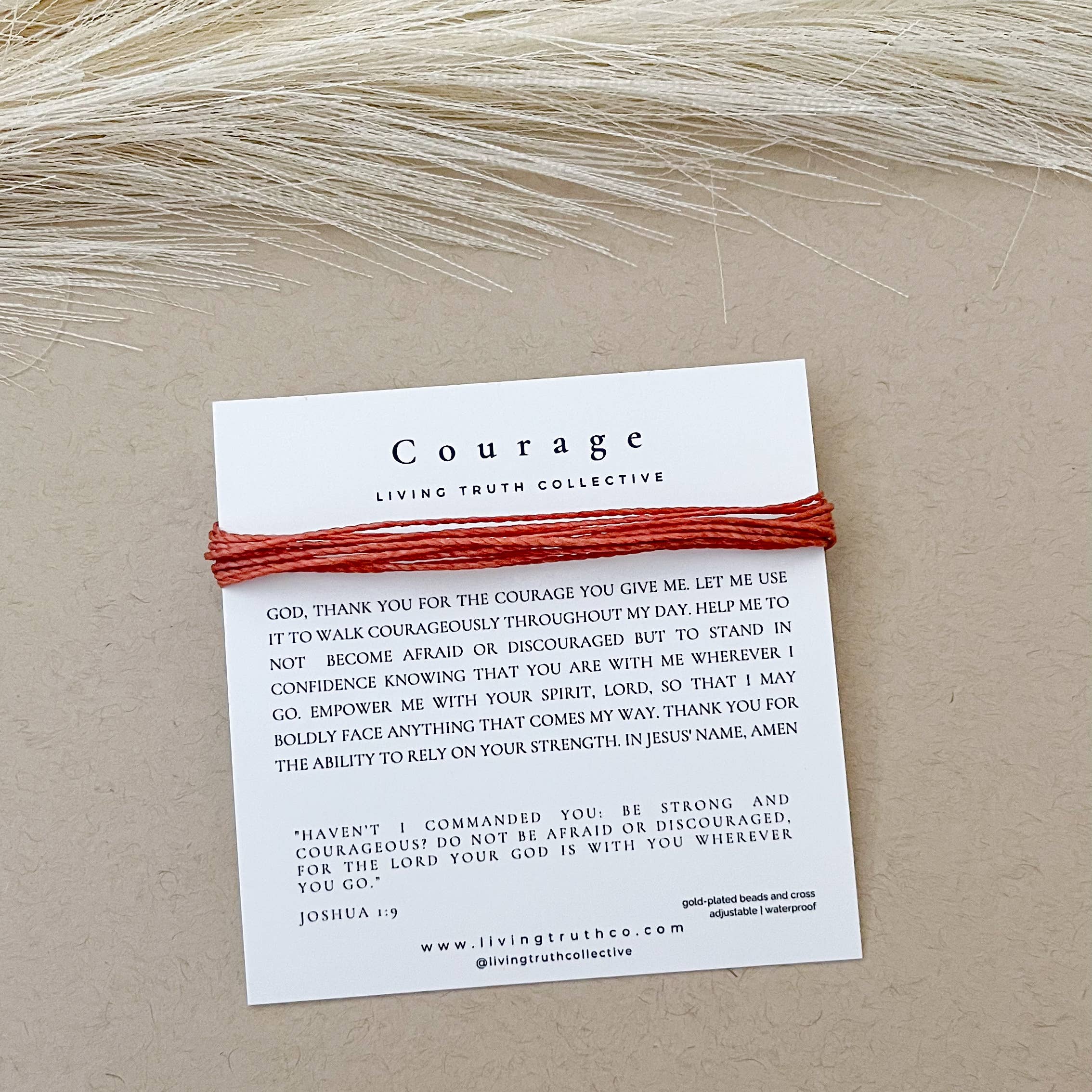 Living Truth Collective - Wholesale Woven/Braided Bracelet - Courage2