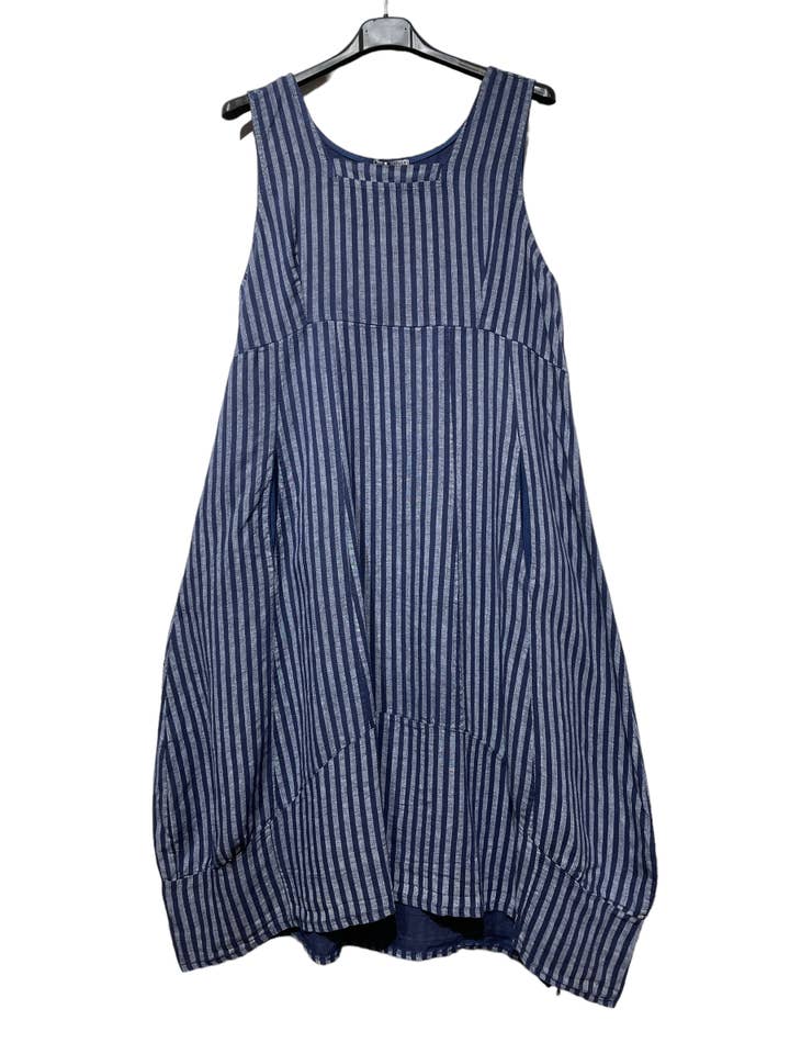 LINEN & COTTON HOUSE - Wholesale Dress - Women's - ROBE EN LIN 322 8119 RAYÉE PRINTEMPS ÉTÉ VÊTEMENTS9