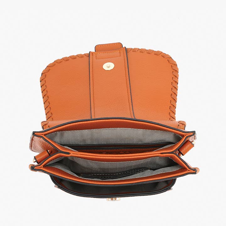 Jen & Co. - Wholesale Crossbody Bag - Women's - M2618 Sandra Buckle Flapover Crossbody