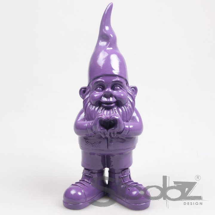 GNOME HEART STOOBZ 10X13X29.5 CM PURPLE for wholesale by Imhof & Stevens BV