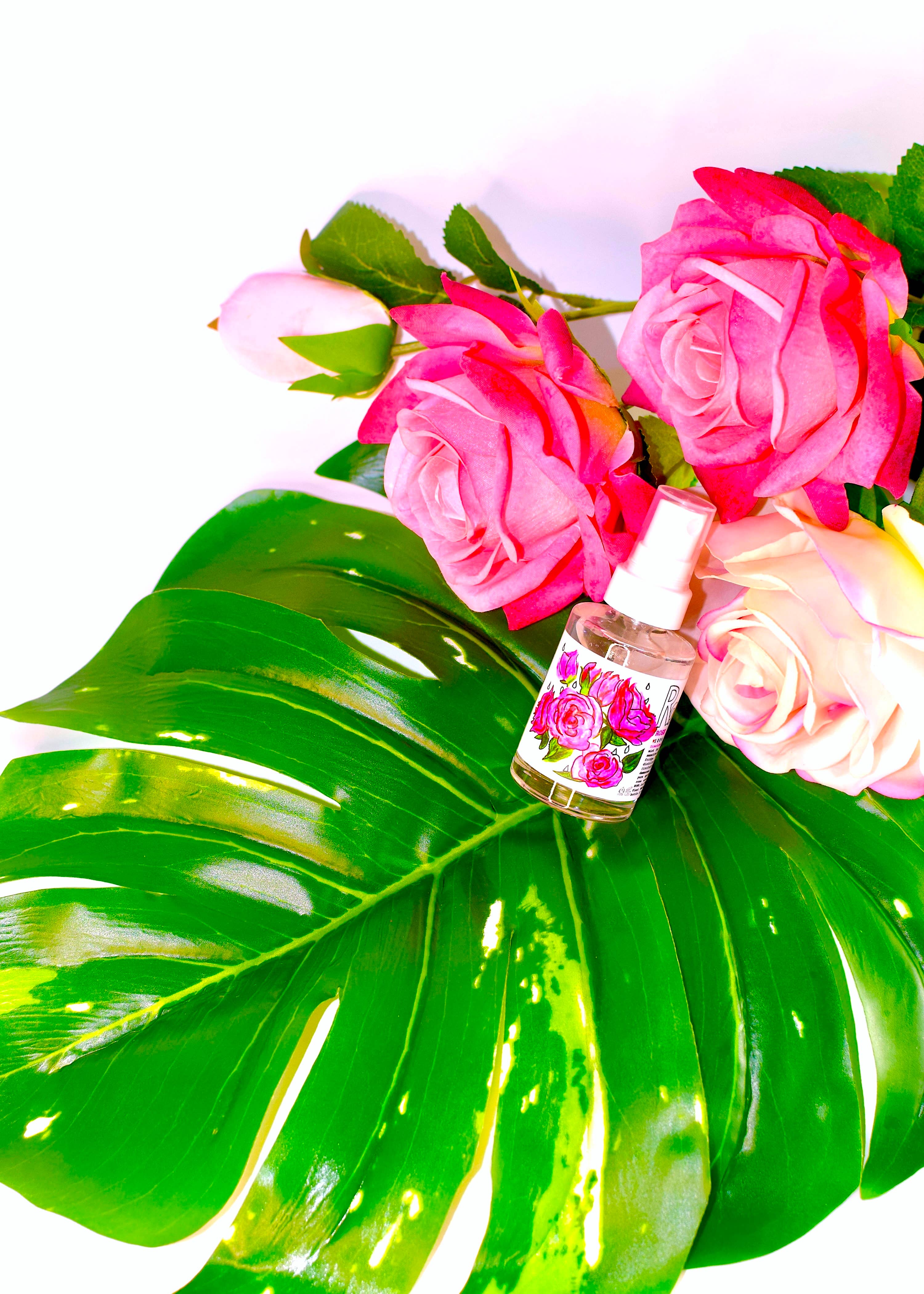 Plant Makeup - Vente Brume/eau visage et corps - Brume pour le visage et les cheveux Rose Dew4