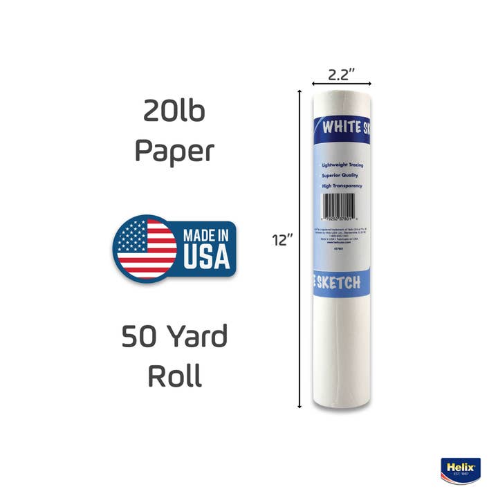 Janod - Wholesale Sketchbook/Sketchpad - Sketch & Tracing Paper 50 Yard Roll - 12"1