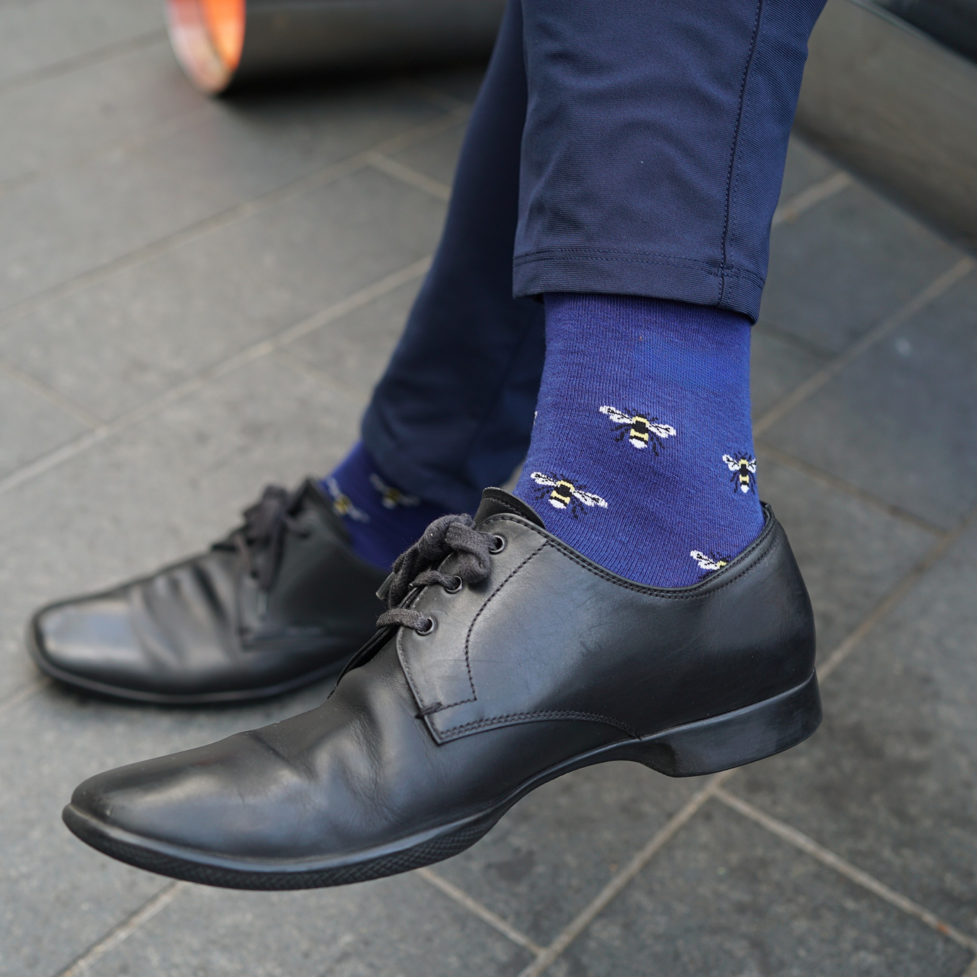 Bare Kind Socks - Vendita all'ingrosso Calzini - Unisex - Calzini con motivo ape piccolo | Calzini in bambù blu7