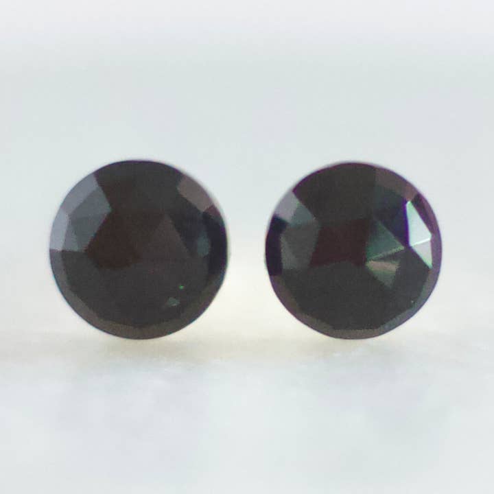 Mesa Blue - Wholesale Stud/Post Earrings - Onyx Stud Earrings -Faceted0