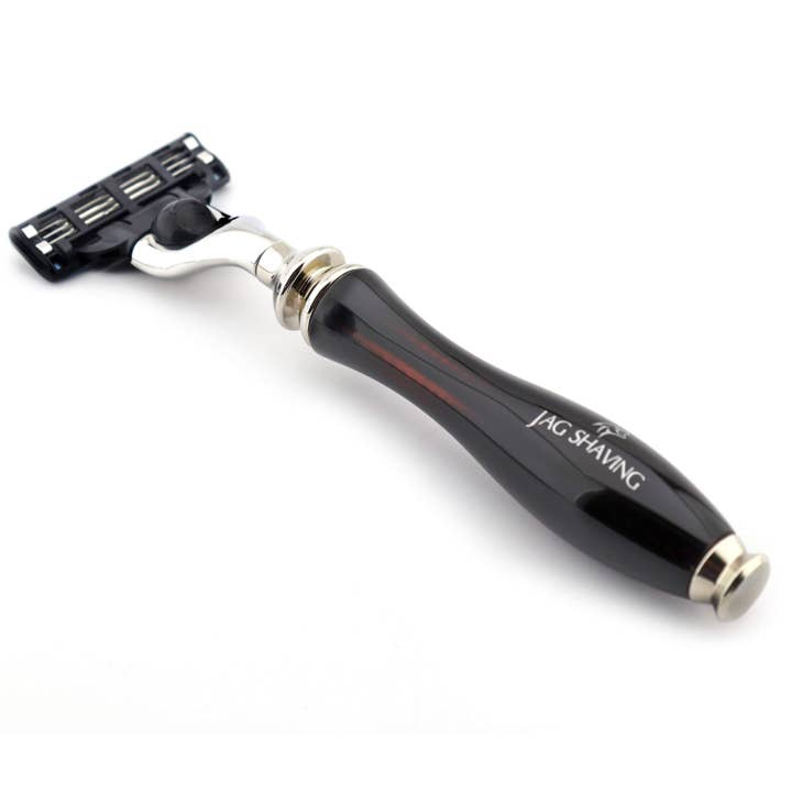 Resin Handle Mach 3 Compatible Shaving Razor for wholesale by Jag Shaving