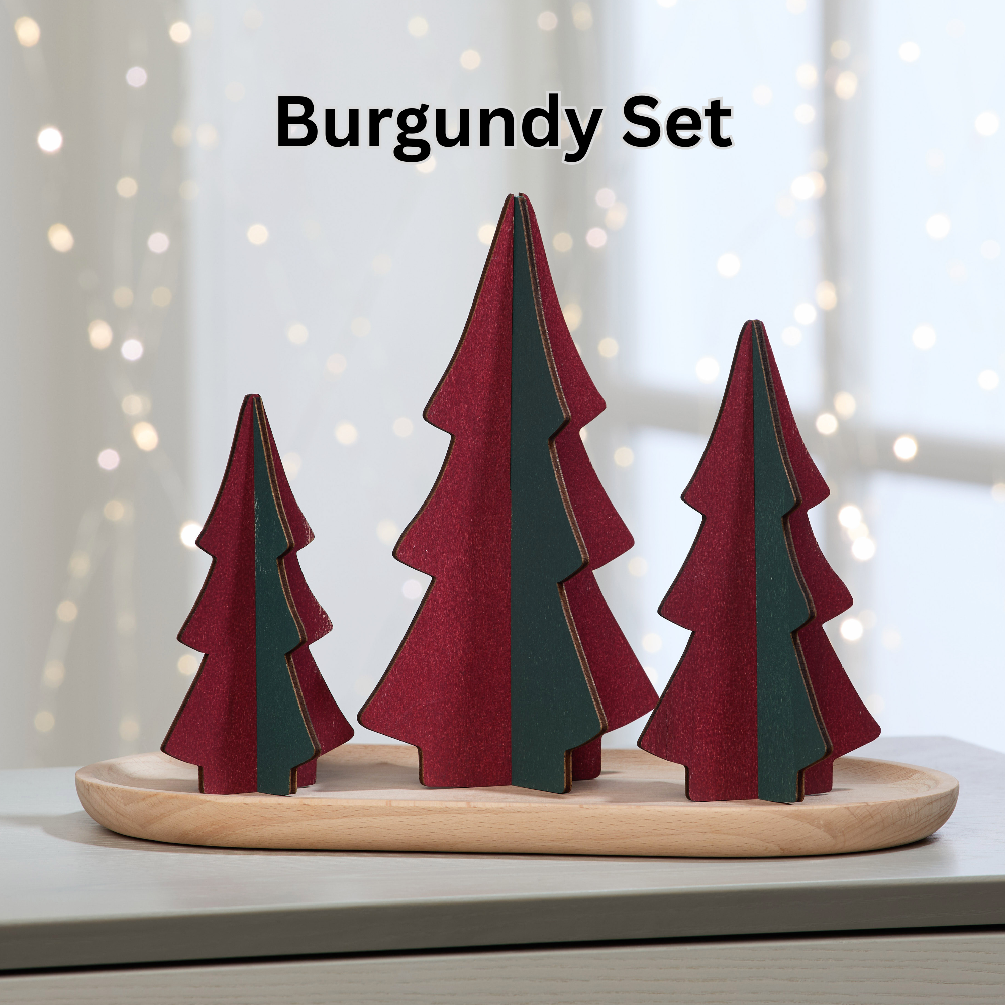 Your Heart's Content – Decoração de Natal por atacado – Conjuntos de Madeira com Árvores Interligadas, Encanto Inspirado na Natureza, Único0