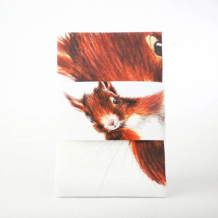 Tea Towel - Red Squirrel for wholesale by Clare Baird