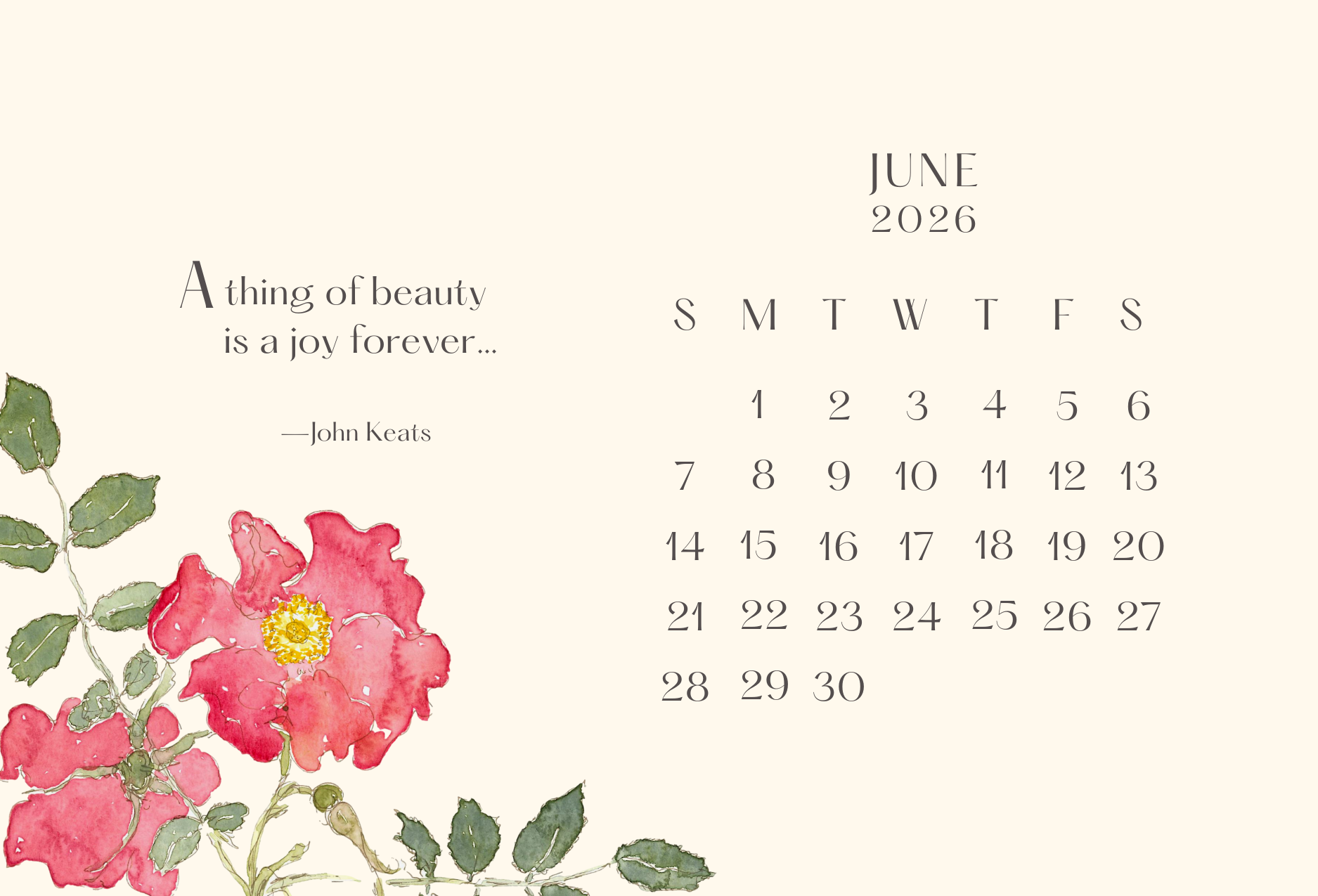 Leafy Lexicon - Wholesale Calendar - Little desktop calendar (with wooden display stand)7