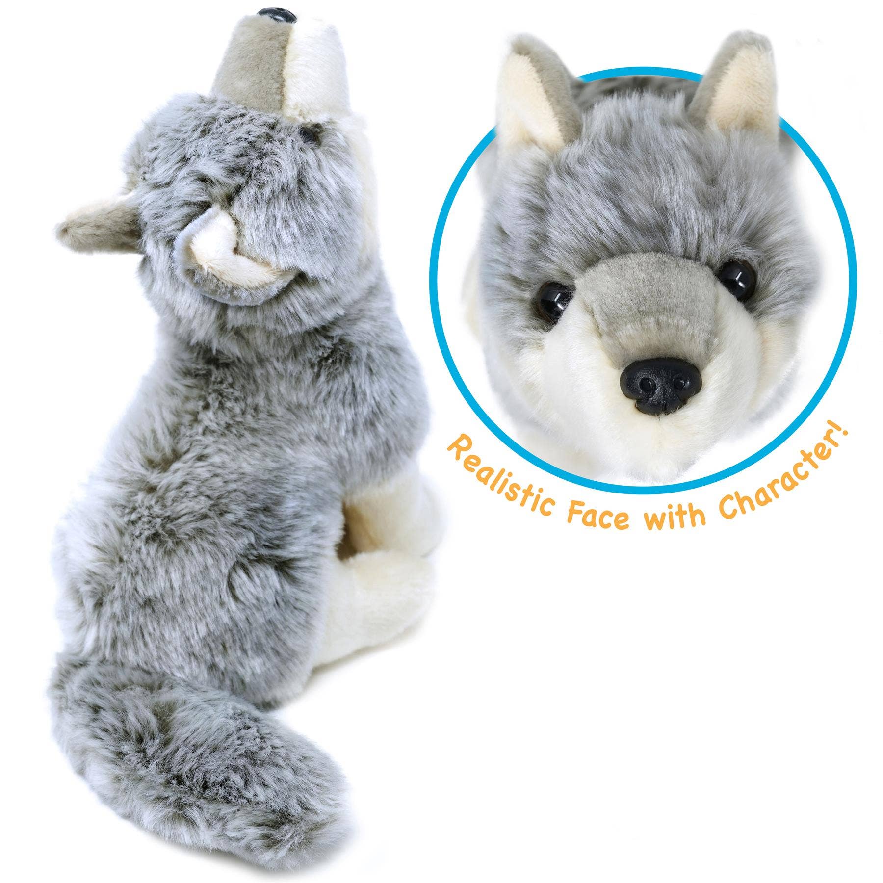 VIAHART Toy Co. - Wholesale Stuffed/Plush Toy - Kids & Baby - Wolcott the Wolf | 11 Inch Stuffed Animal Plush1