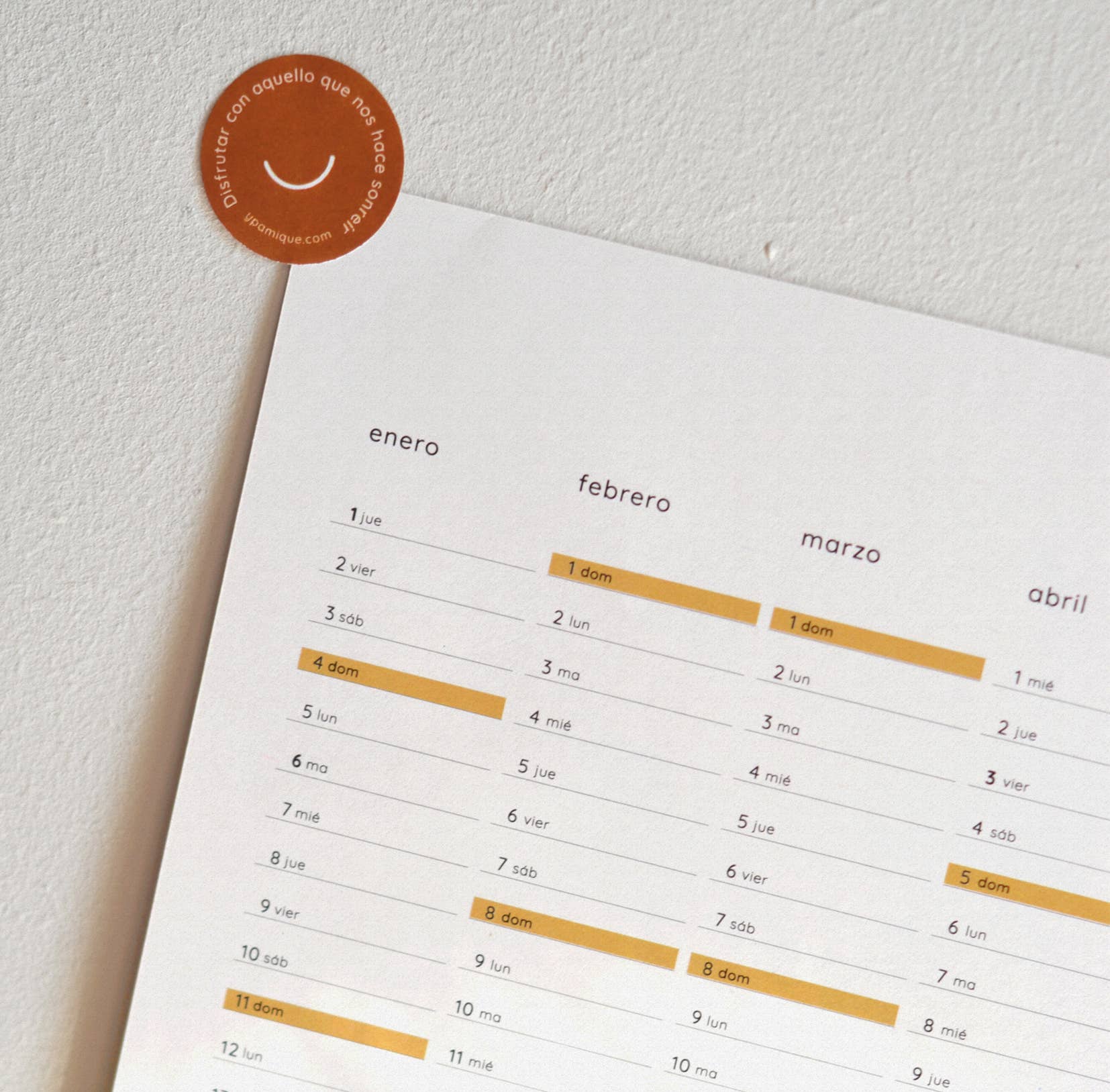 ypamiqué - Wholesale Calendar - A3 wall calendar and poster6