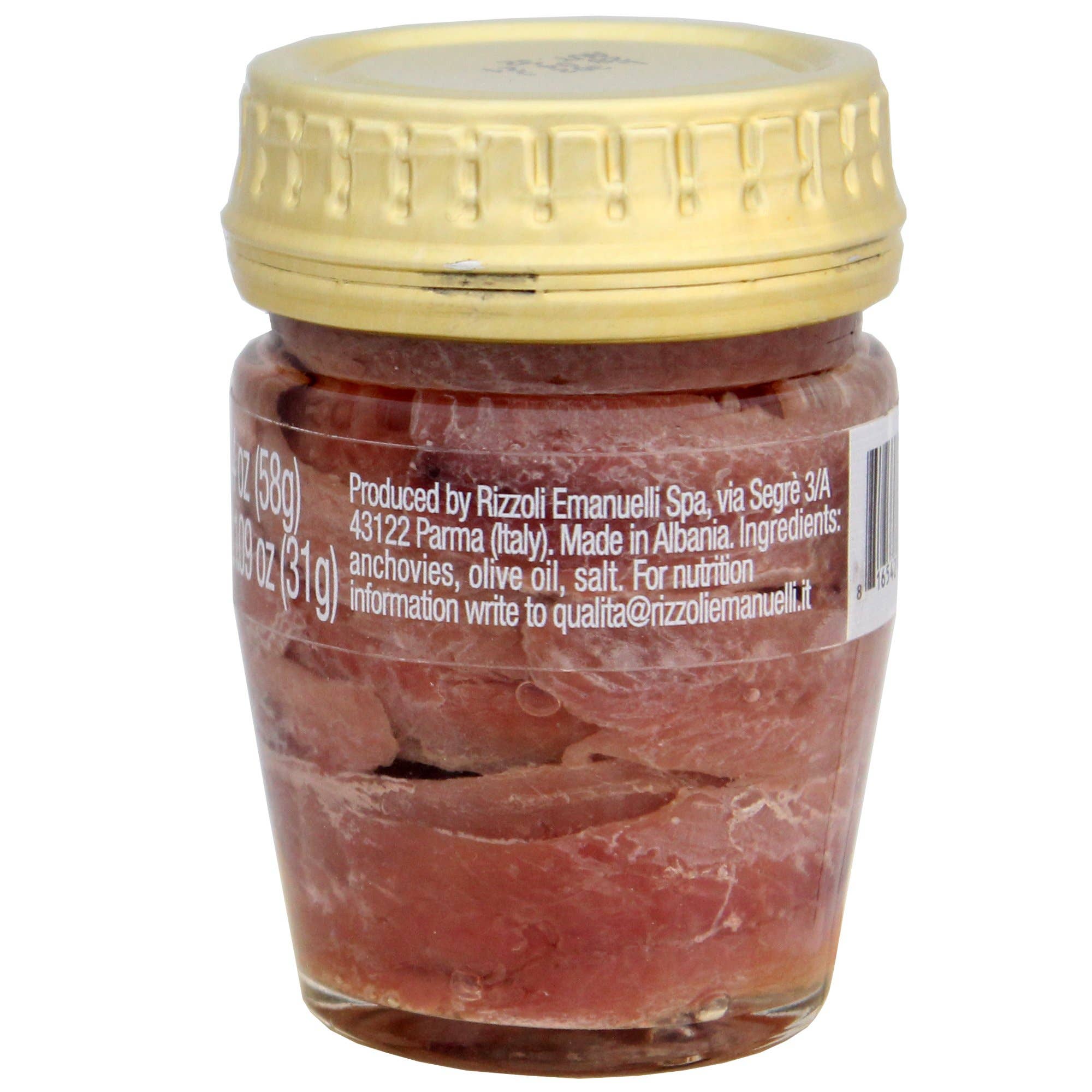 M5 Corporation - Wholesale Fish/Seafood - Anchovy Fillets in Olive Oil - glass jar - 2.04oz (58gm)2