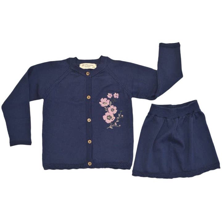 Dark blue Floral fantasy cardigan for wholesale on Faire