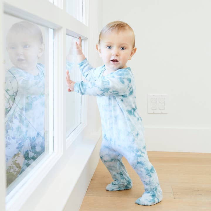 PAIGELAUREN baby & toddler – Engroshandel Natdragt – til baby – Øko-Krystal Ribbet Pyjamasæt1