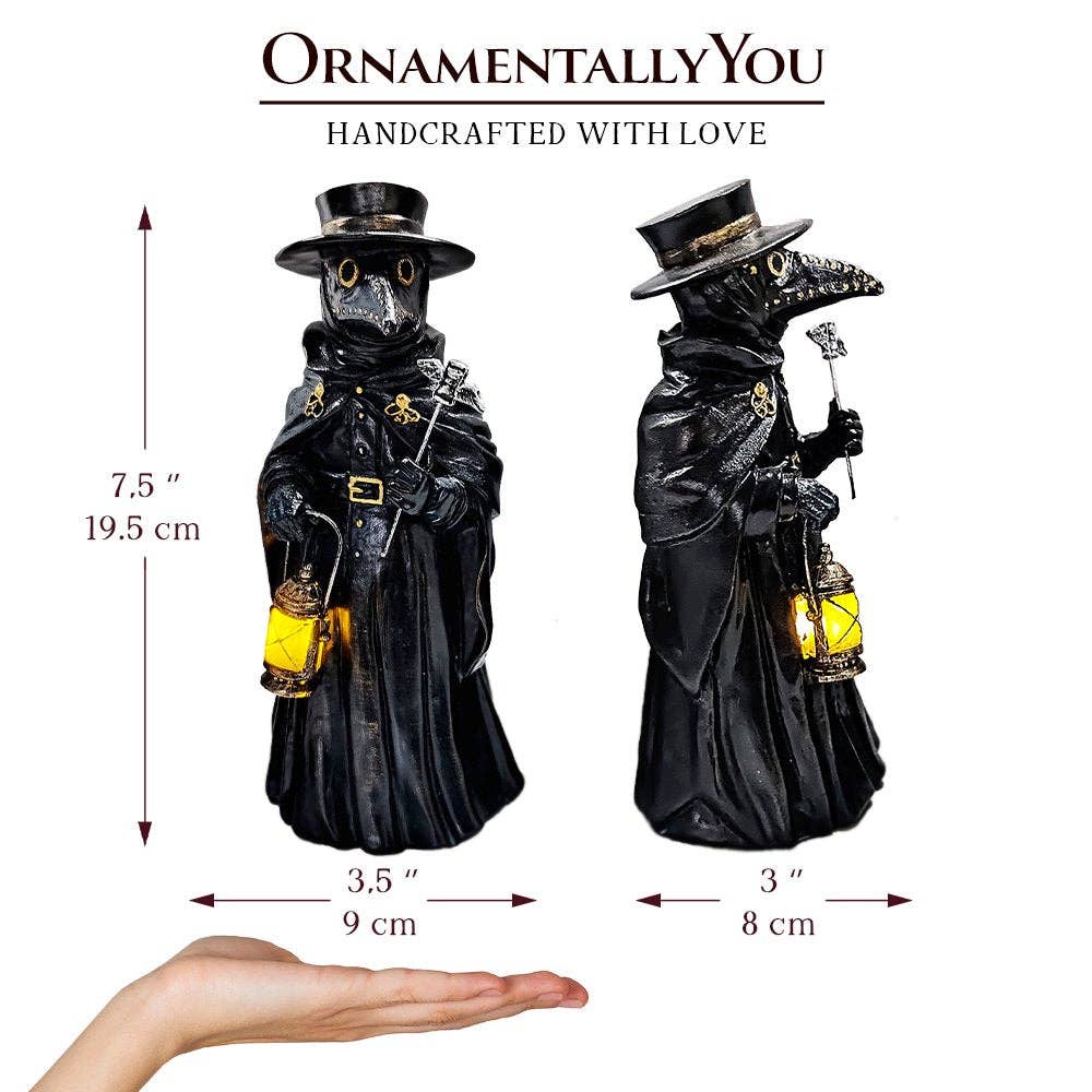 OrnamentallyYou - Wholesale Decoratief beeldje - Plague Doctor Creepy Home-beeldje, 8" LED Haunted Halloween2
