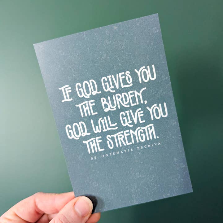 Catholic Art Print - St. Josemaria Escriva Quote for wholesale by Real Happy Designs