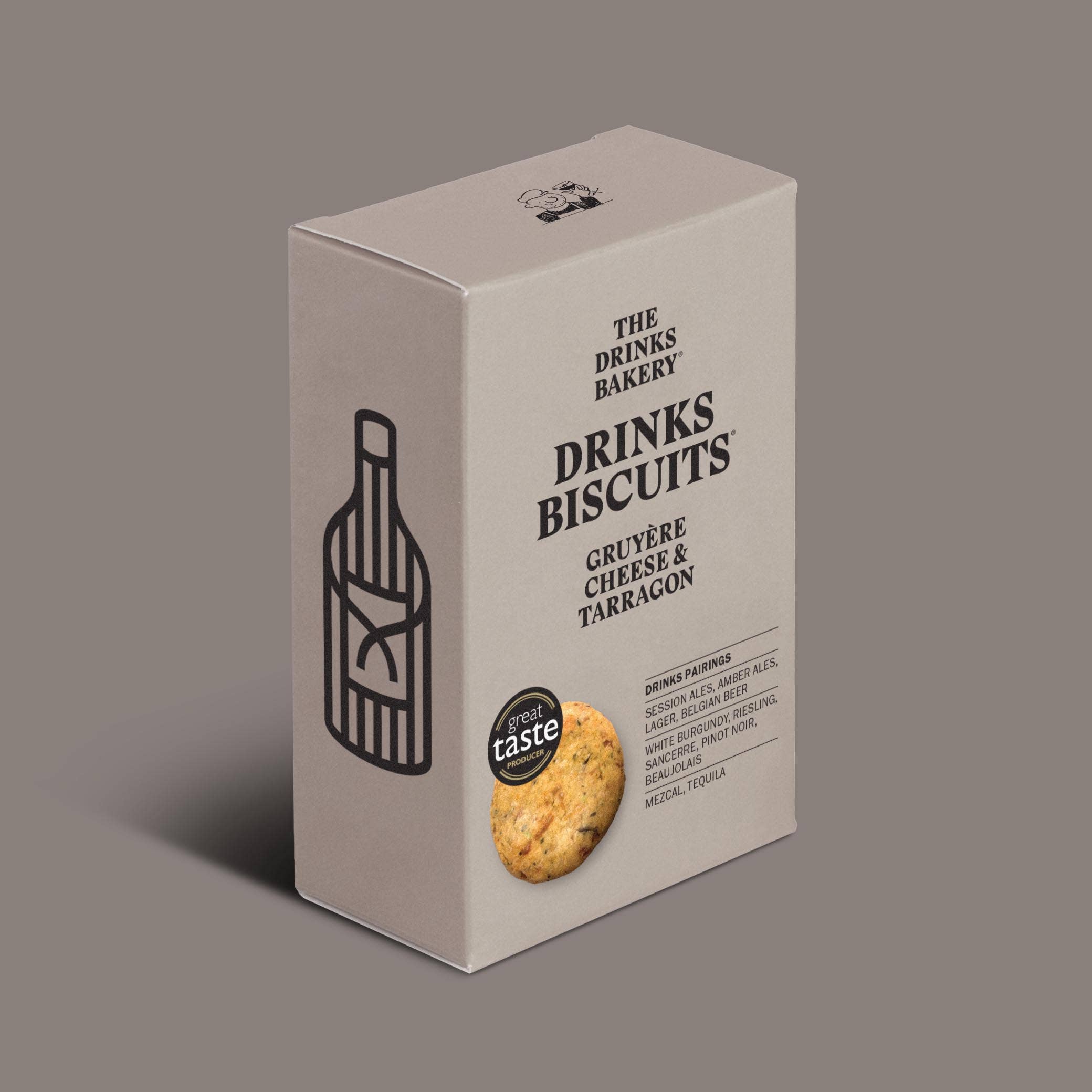The Drinks Bakery - Wholesale Crackers - New Flavour - Gruyère Cheese & Tarragon Drinks Biscuits 110g6