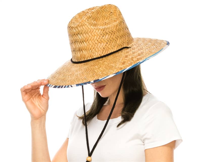 DNMC - Wholesale Straw Hat - Women's - Lifeguard Hat - Palm Leaf Straw - Amazing Sun Protection2