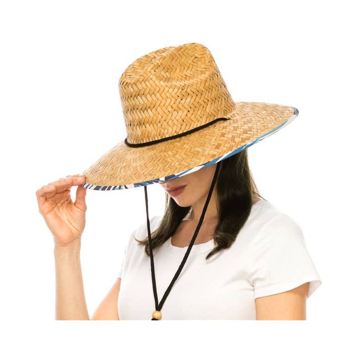 DNMC - Wholesale Straw Hat - Women's - Lifeguard Hat - Palm Leaf Straw - Amazing Sun Protection2