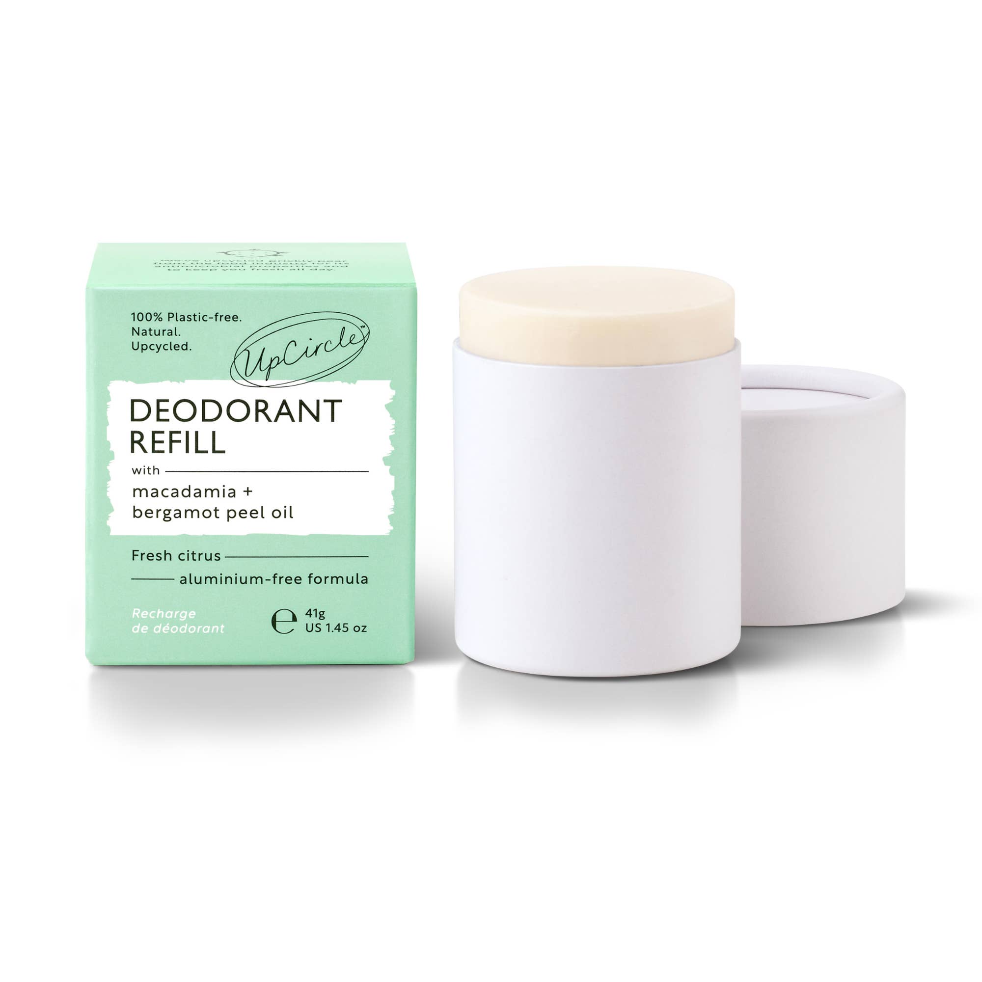 UpCircle Beauty Europe - Wholesale Deodorant - Unisex - Plastic free Deodorant Refill Macadamia + Bergamot (no case)