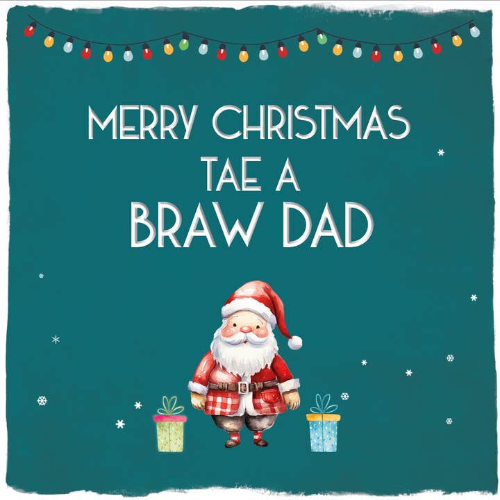 Christmas...Braw Dad - Scottish Card for wholesale by Spindrift Designs