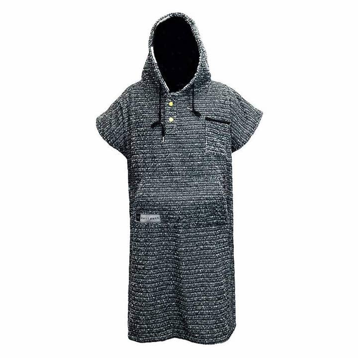 Surf Poncho Changing Robe Hooded Towel - Charcoal Black for wholesale by West Path