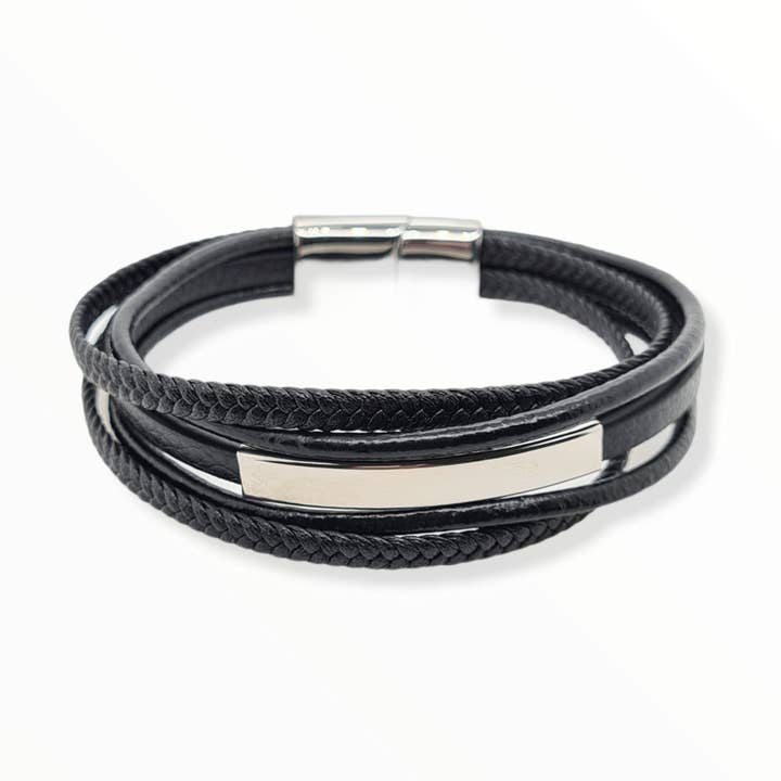 BRACELET STAINLESS STEEL/PVC for wholesale by Mountain Creek Jewellery