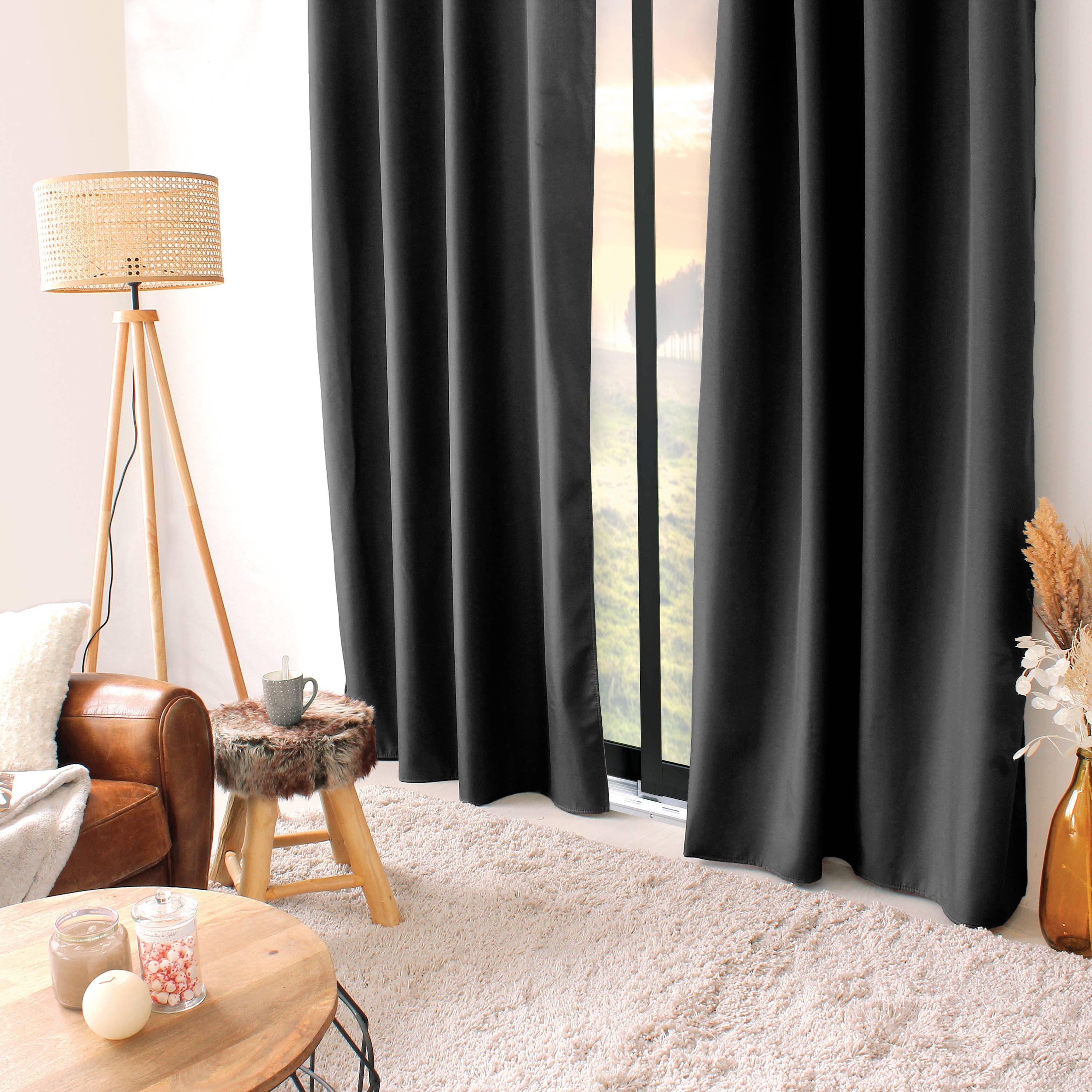 DECOSTARS - CmaDECO - Vendita all'ingrosso Tende - Tenda termica oscurante con occhielli, 135x240 cm, Glacier36