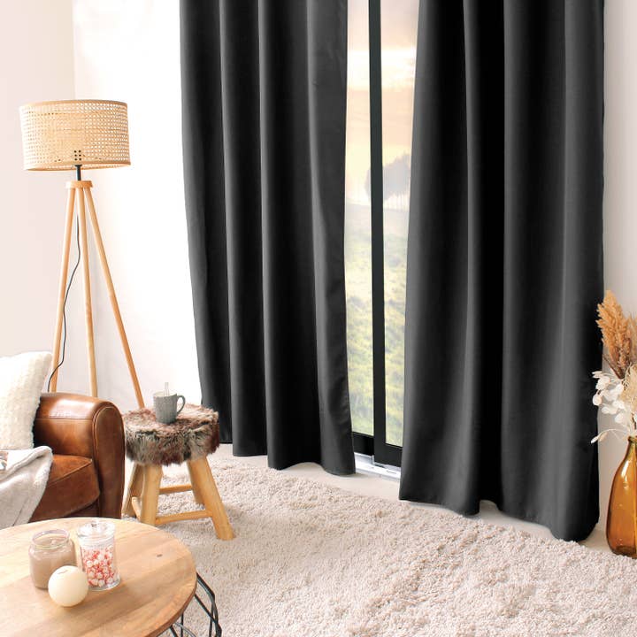 DECOSTARS - CmaDECO - Vendita all'ingrosso Tende - Tenda termica oscurante con occhielli, 135x240 cm, Glacier36