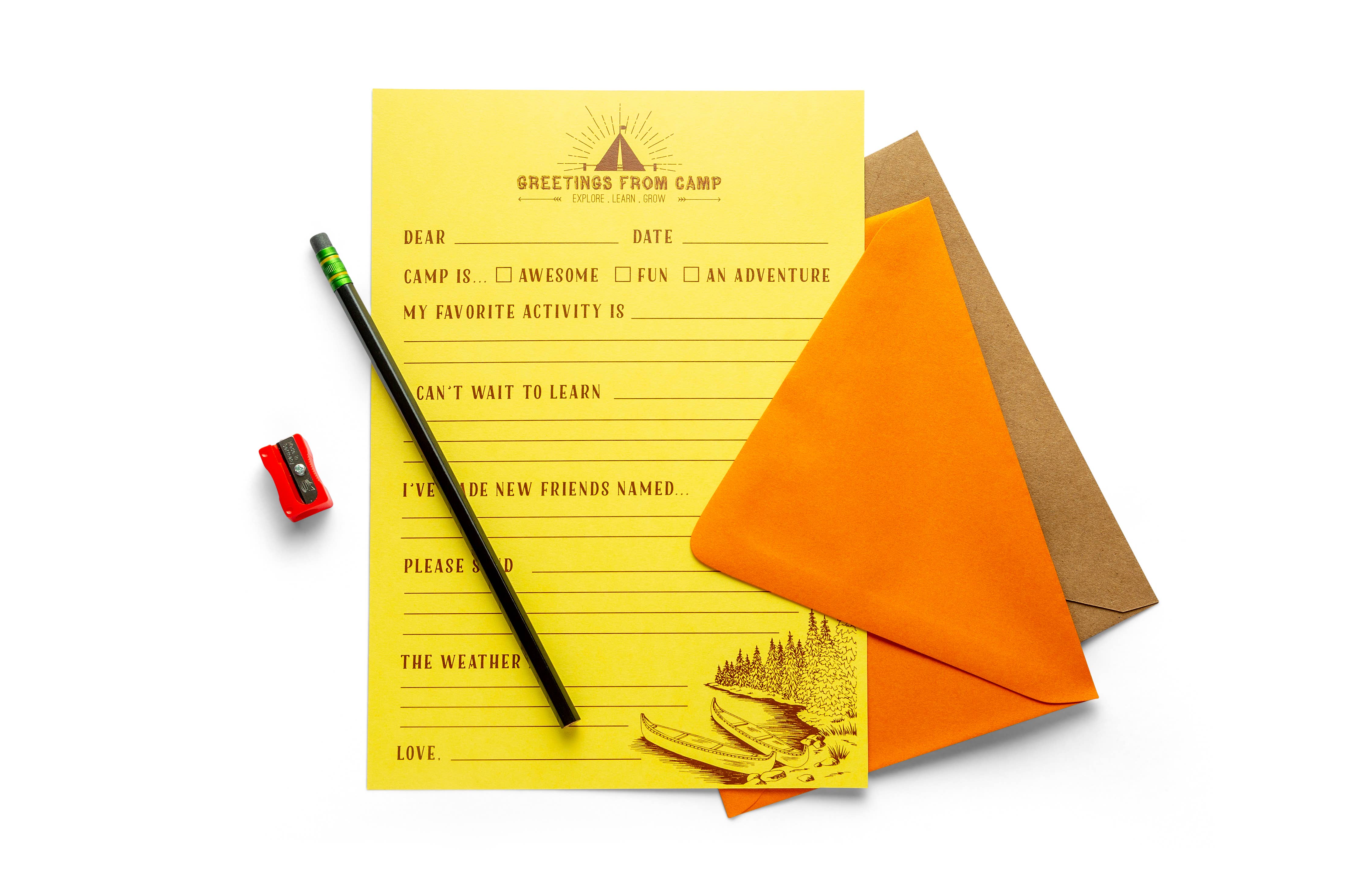 Color Box Design & Letterpress - Vente Assortiments de papeterie/cartes - Lettre de camp | Kit2