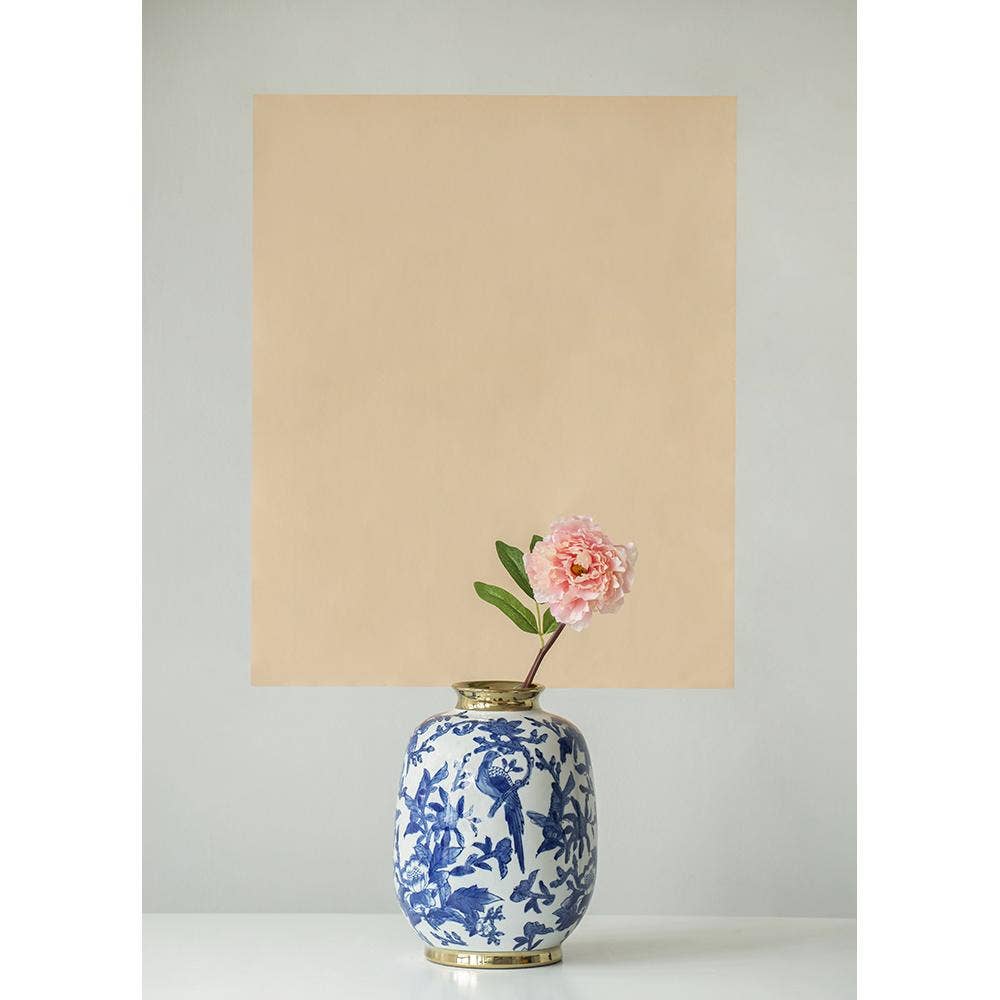 A&B Home Group Inc. - Wholesale Vase - D7.5x10.5" Blue & White Chinoiserie Vase w/ Gold Accents1