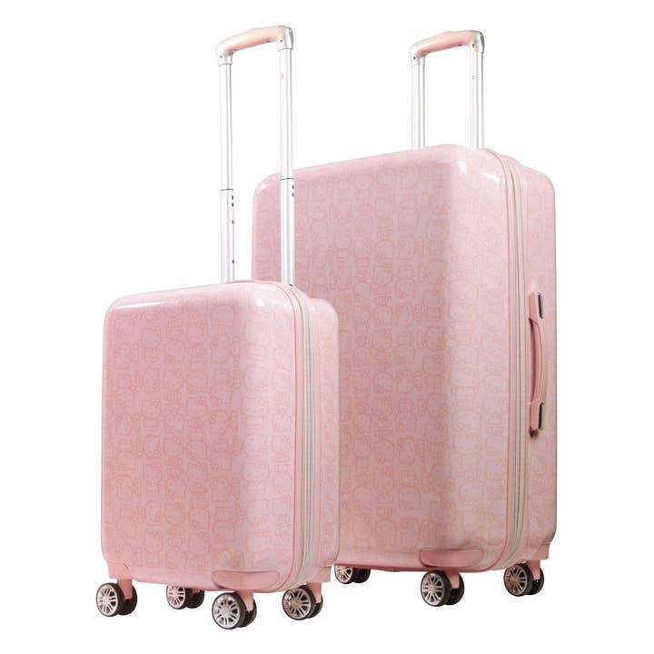 Hello Kitty All Over Print Hard-sided Spinner Luggage 2 pc Set for wholesale by FUL Luggage (Concept One)