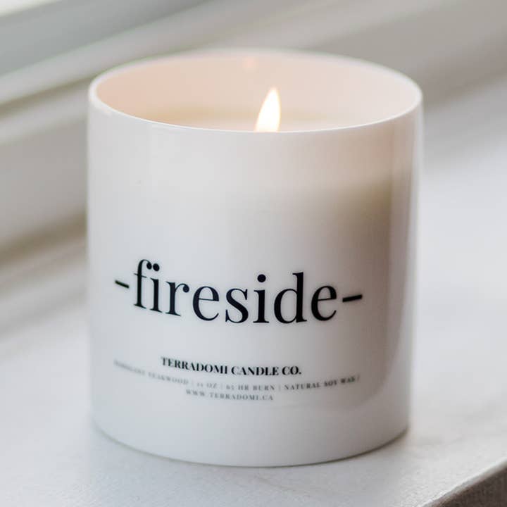 Candela di soia in legno di teak di mogano | Vaso in ceramica+scatola | 11 oz per la vendita all'ingrosso da parte di Terradomi Candle Co.