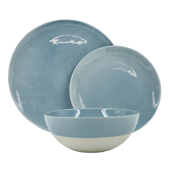 Shell Bisque 3-piece place setting - Blue for wholesale by Canvas Home